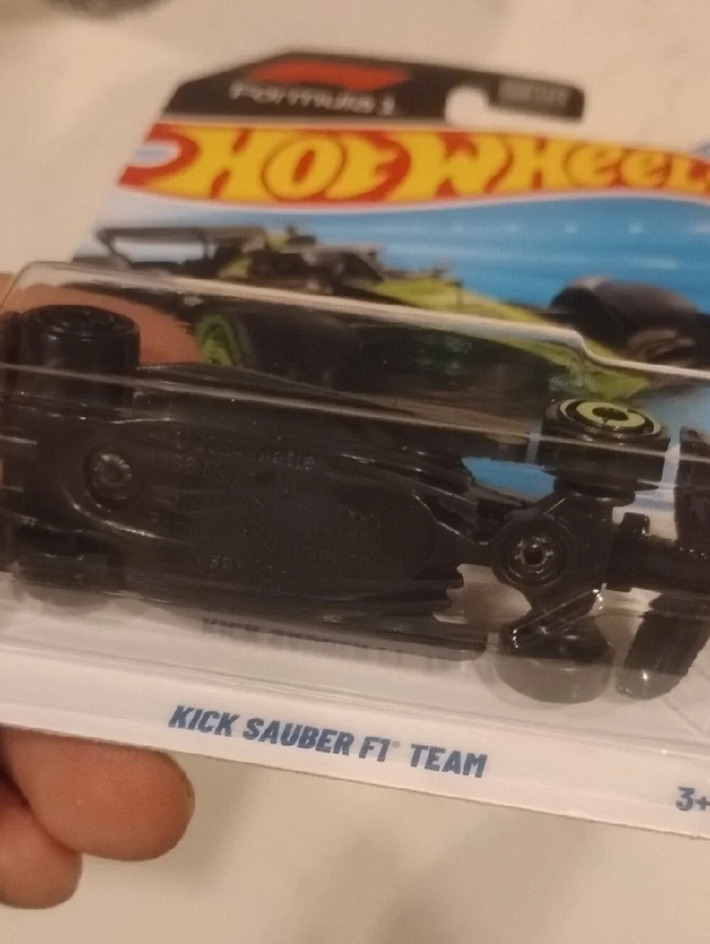 Mattel Hot Wheels Kick Sauber F1 Team Toy Car - Black & Lime Green